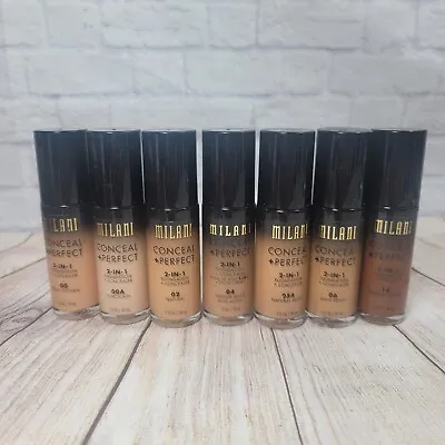 Milani Conceal + Perfect 2-in-1 Foundation+Concealer 1fl.oz./30ml New; You Pick! • $9.39