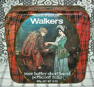 VINTAGE WALKERS SHORTBREAD TIN 'Flora Macdonald's Farewell To Prince Charlie' • $33.07