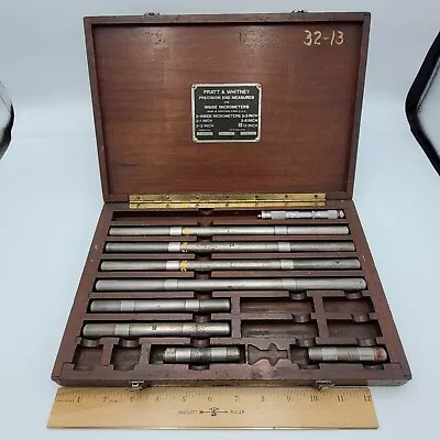 1947 Pratt & Whitney Precision End Measures Inside Micrometers 9pc Bonus Lufkin • $80