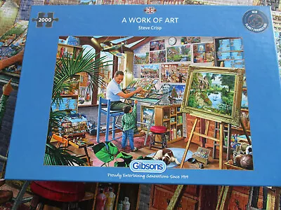 A Work Of Art Jigsaw Puzzle Gibson 2000 Pieces Steve Crisp Worked Twice Complete • £8