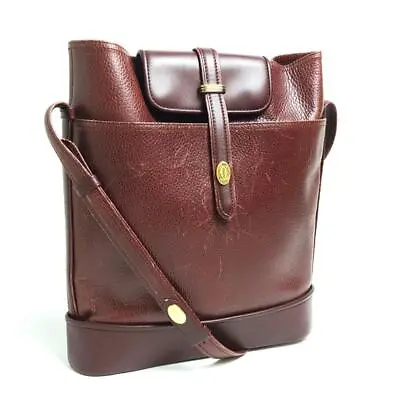 $157.99 • Buy Cartier/Leather Shoulder Bag/Mustline/C Logo/Bordeaux