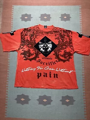 Red Ape Attitude T Shirt Y2k Grunge Affliction Tapout Miami Ink Style Baggy 4XL • $25