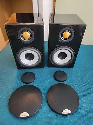 Monitor Audio Radius 90 (Matching Set) Bookshelf Speakers Piano Black Working • $120