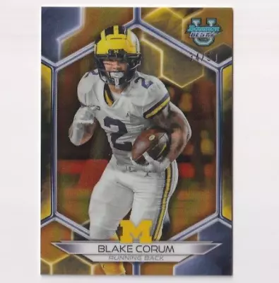 Blake Corum 2023 BOWMAN BEST UNIVERSITY ROOKIE GOLD REFRACTOR /50 MICHIGAN • $4.99