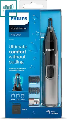 $42.95 • Buy Philips Series 3000 Ear, Eyebrow & Nose Trimmer Fully Washable NT3650/16 NEW