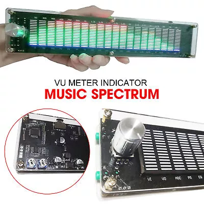 Stereo VU Meter Indicator LED Music Spectrum Analyzer 20 Segment Level Display • $44.63