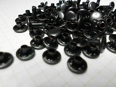 Rapid Rivet -12mm Large Double Capped Round Flat- Available In 4 Colours Qty 25 • $20.90