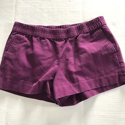 J. Crew Purple Pull On Chino Shorts Sz 10 A3495 • $14