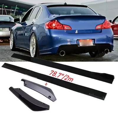 Side Skirt Extension Rear Bumper Lip Splitters For Infiniti G37 G35 Sedan Coupe • $92.99