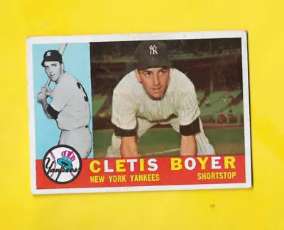 1960 Topps Clete Boyer #109 New York Yankees VG/EX+ FREE SHIPPING • $3.99