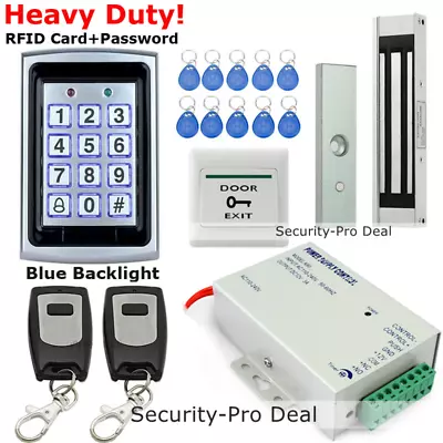 DIY RFID Card&Password Door Access Control Kit +Magnetic Lock+ 2 Remote Controls • £93.54