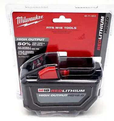Milwaukee 48-11-1812 M18 RedLithium High Output HD 12.0 Battery 1 Pack • $140