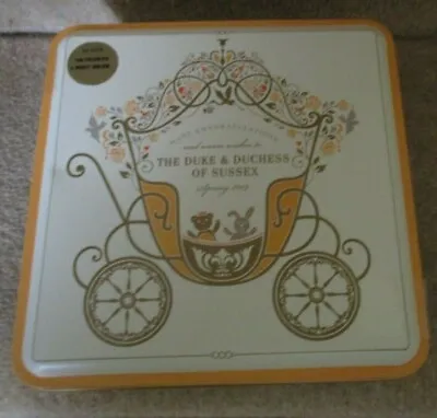 New Baby Archie Harry Meghan Commemorative Biscuit Tin + Shortbread ~ M&S 2019 • £14.99