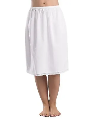 Slenderella Cotton Waistslip 24  Half Waist Slip Underskirt Petticoat Skirt • £22.99