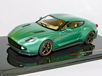 Ixo Aston Martin V12 Vanquish Zagato 2016 Metallic Green 1/43 Moc302 • £36.95