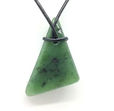 $33.96 • Buy Siberian Jade Pendant Green Nephrite Gem Stone Necklace Siberia Russia #17 