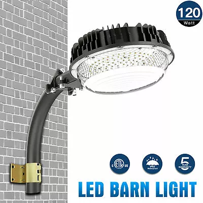 120W LED Barn Yard Light Dusk To Dawn Garden Outdoor Security Light + Arm Mount • $97.99