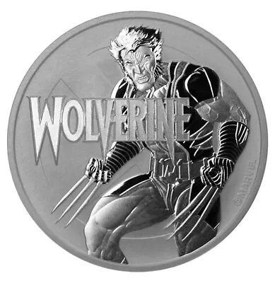 2021 - WOLVERINE - MARVEL COMICS SILVER 1 Oz Coin .999 BU TUVALU $1 ONLY 50000 • $39.99