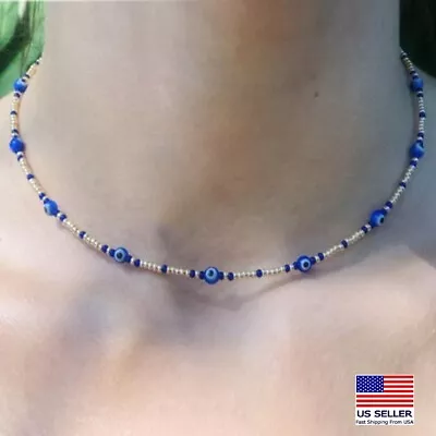 $5.99 • Buy Fashion Women Chain Jewelry Necklace Evil Eye Luck Amulet Protect Beads 1673