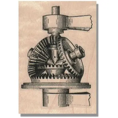 Mounted Rubber Stamp Steampunk Gears Victorian Gears Mixed Media Machine Wm • $9.95