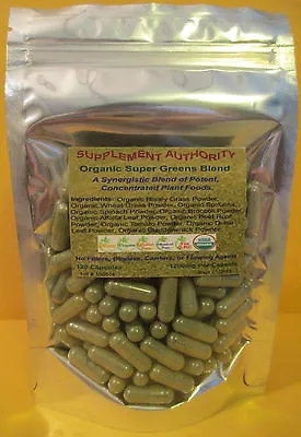 $31.18 • Buy Spirulina, Spinach Powder, Broccoli Powder  120 - 1200mg Capsules - 3 DAY SALE!