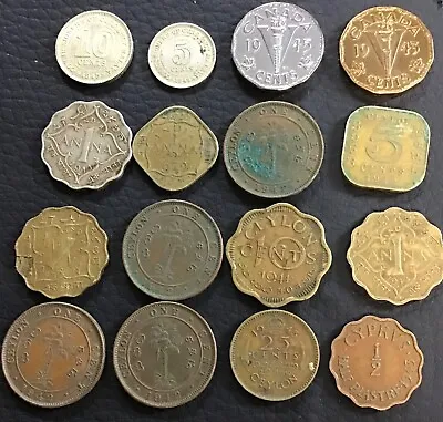 £0.99 • Buy British 1940’s Colonial Coins George VI Cyprus Ceylon Malaya India Canada  #2186