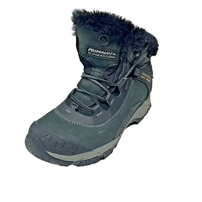 Merrell Boots Womens 7.5 Thermo Arc 6 Waterproof Polartec Black Leather Snow • $37.88