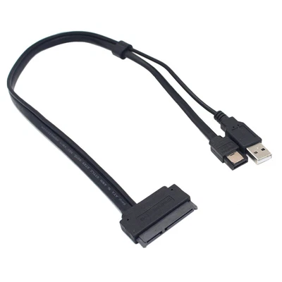 2.5 Inch Hard Disk Drive SATA 22Pin To ESATA Data USB Powered Cable Adapte U3I2 • $16