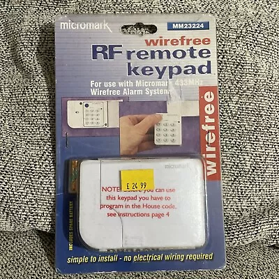 Micromark Wire Free RF Remote Keypad MM23224 NEW • £22.94