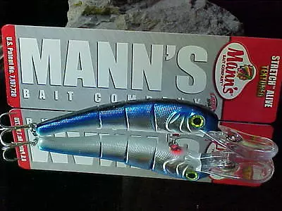 Mann's 3oz Textured Stretch Alive Trolling BIG FISH Lure TSA6-77 In CHROME BLUE • $24.99