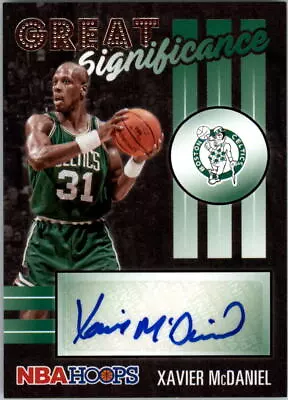 2020-21 Hoops Great SIGnificance #20 Xavier McDaniel Auto - NM-MT • $10