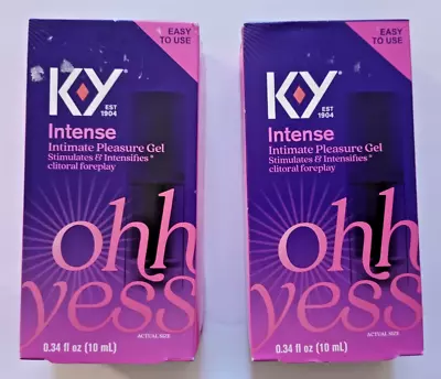 KY Intense Intimate Pleasure Gel Ohh Yess 0.34 FL.OZ. (LOT OF 2) • $25.49