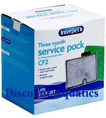 Interpet 3 Month Service Kit CF2 Cartridge Filter Genuine Aquarium Fish Tank  • £14.20