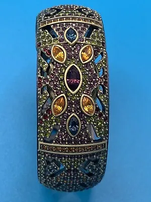 Heidi Daus Bracelet Hidden Watch Elegant Swarovski Crystals 6  Unique Style EUC • $54.95