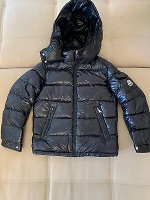 Pre-owned Moncler Black Nylon Down Jacket Maya For Boys 10 Years Size:140cm • $250