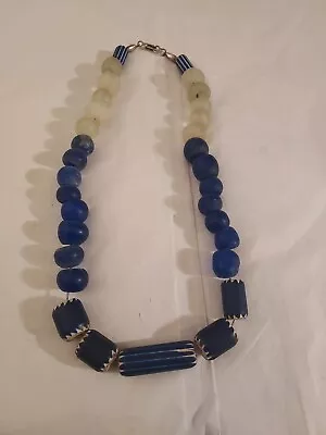 Rare Vintage African Trade Beads Venetian Chevron Necklace • $300