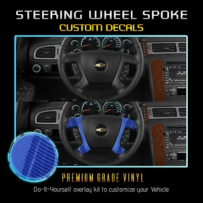$10.50 • Buy Steering Wheel Decal Cover Fit 2007-2013 Chevy Avalanche - Glossy Carbon Fiber