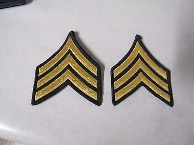 Military Patch Us Army Cloth Rank Set Of 2 Sergeant E-5 For Dress Blues • $4.99