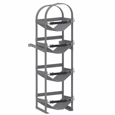 Holman 40101 Refrigerant Tank Rack 4 Tier Silver Van Storage • $387.99