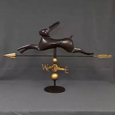 Large Estate Folk Art Hare Jack Rabbit Weathervane With Brass Hardware • $499