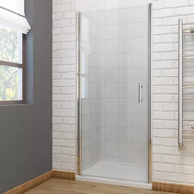 Frameless Pivot Shower Door Enclosure Walk In Cubicle Glass Hinged 700 800 900mm • £122.99