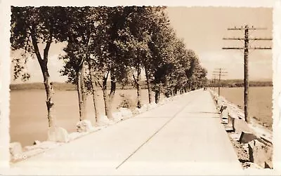 Vintage RPPC Postcard Sand Bar Bridge Milton Vermont Water Way Real Photo Trees • $9.98