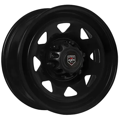 Extreme 4x4 Steel Wheel 16x7  6/139.7 42P Black 106.1 Fit Ford Ranger BT50 + Cap • $112.90