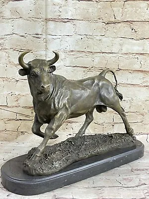 Extra Large Bronze Coffee Wall Street Bull OX Figure Statue 20 LBS Figurine • $199.50