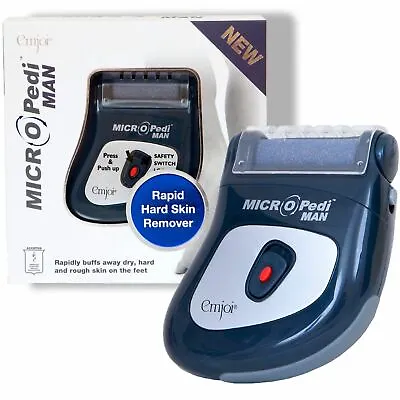 MICRO Pedi® MAN Rapid Hard Skin Remover Portable File With Coarse Mineral Roller • £16.99