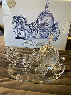 Shannon Crystal Godinger Wedding Horse Drawn Coach Sculpture Cinderella Style • $18.99