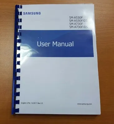 Samsung Galaxy A8 A530f (2018) Printed Instruction Manual Guide 193 Pages A5 • £13.99