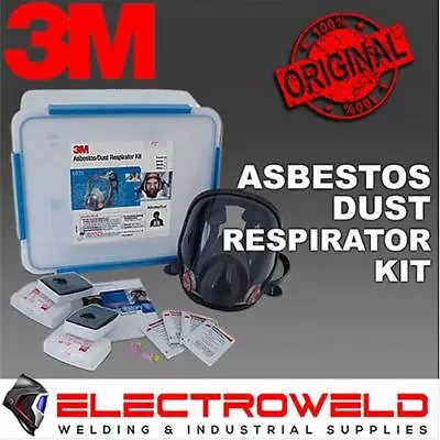 3M Asbestos Full Face Respirator Kit +2x 6035 Filters P2 P3 Gas Fumes Paint 6000 • $384.95