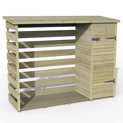 Forest 6'5 X 2'3 Pent Log Store Tool Shed Wooden 15Yr Guarantee Free Delivery • £254.99