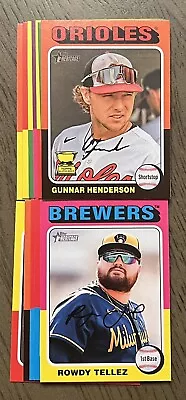2024 Topps Heritage Baseball Base Cards Vets & RC #300-500 - Complete Your Set! • $0.99